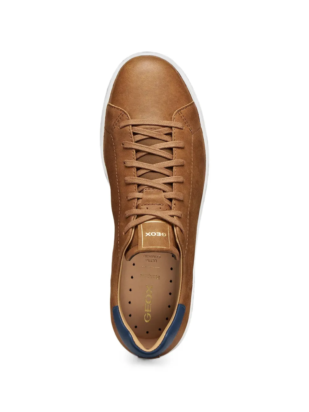 Geox Spherica Ecub-1 B leather sneakers Bruin