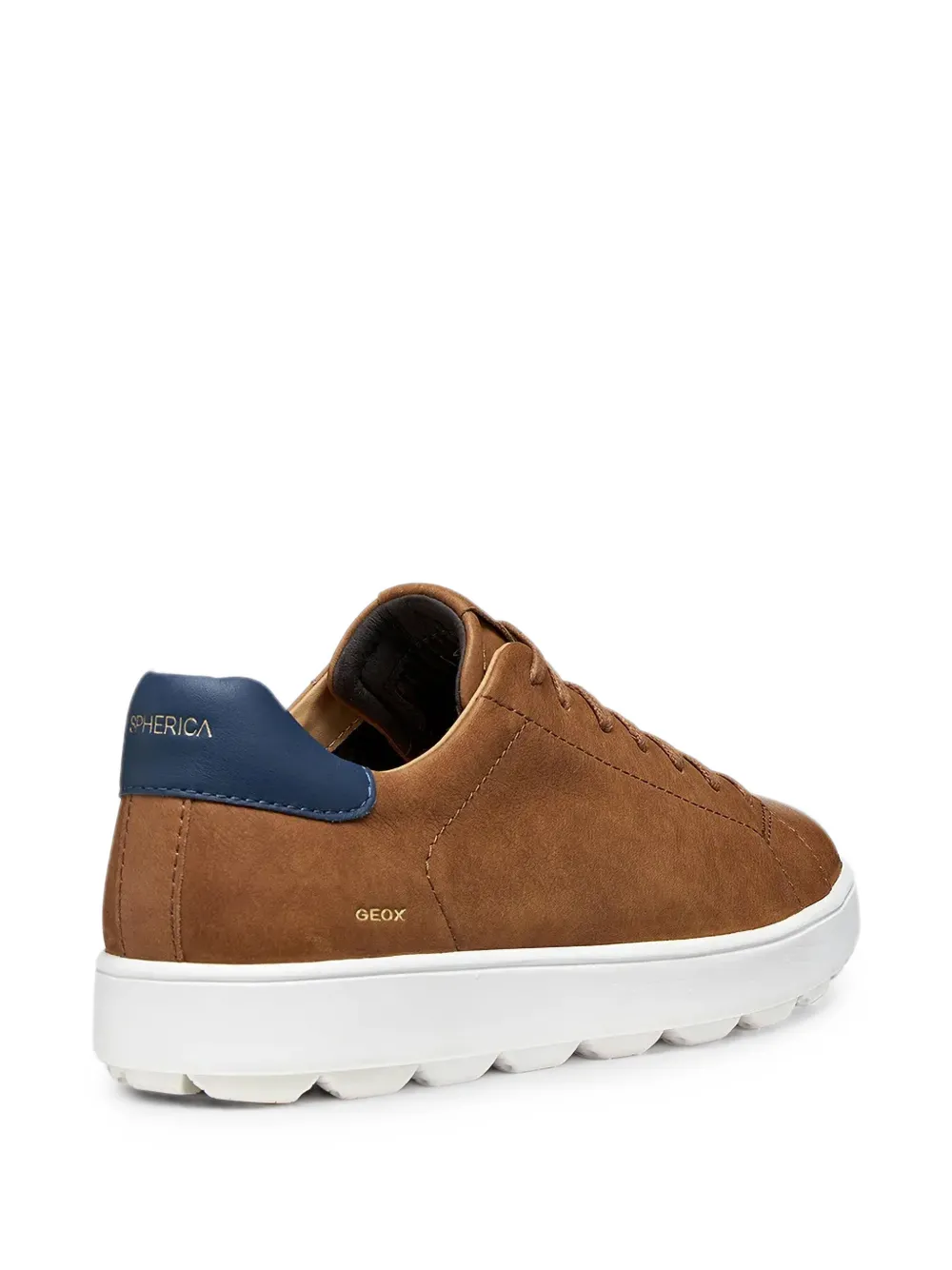 Geox Spherica Ecub-1 B leather sneakers Bruin