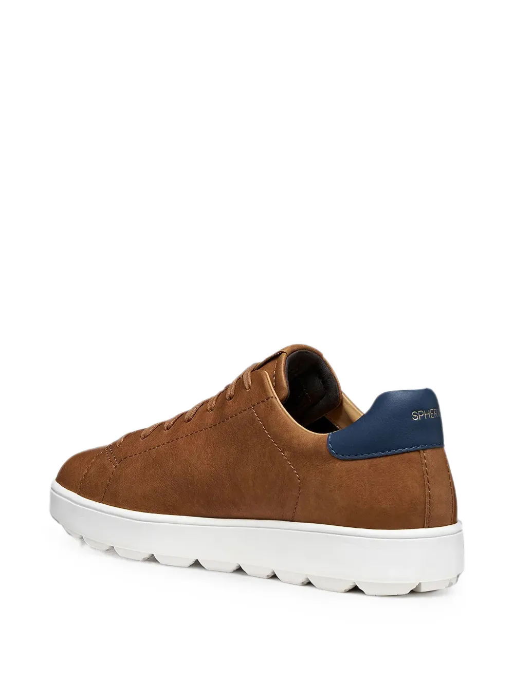 Geox Spherica Ecub-1 B leather sneakers Bruin