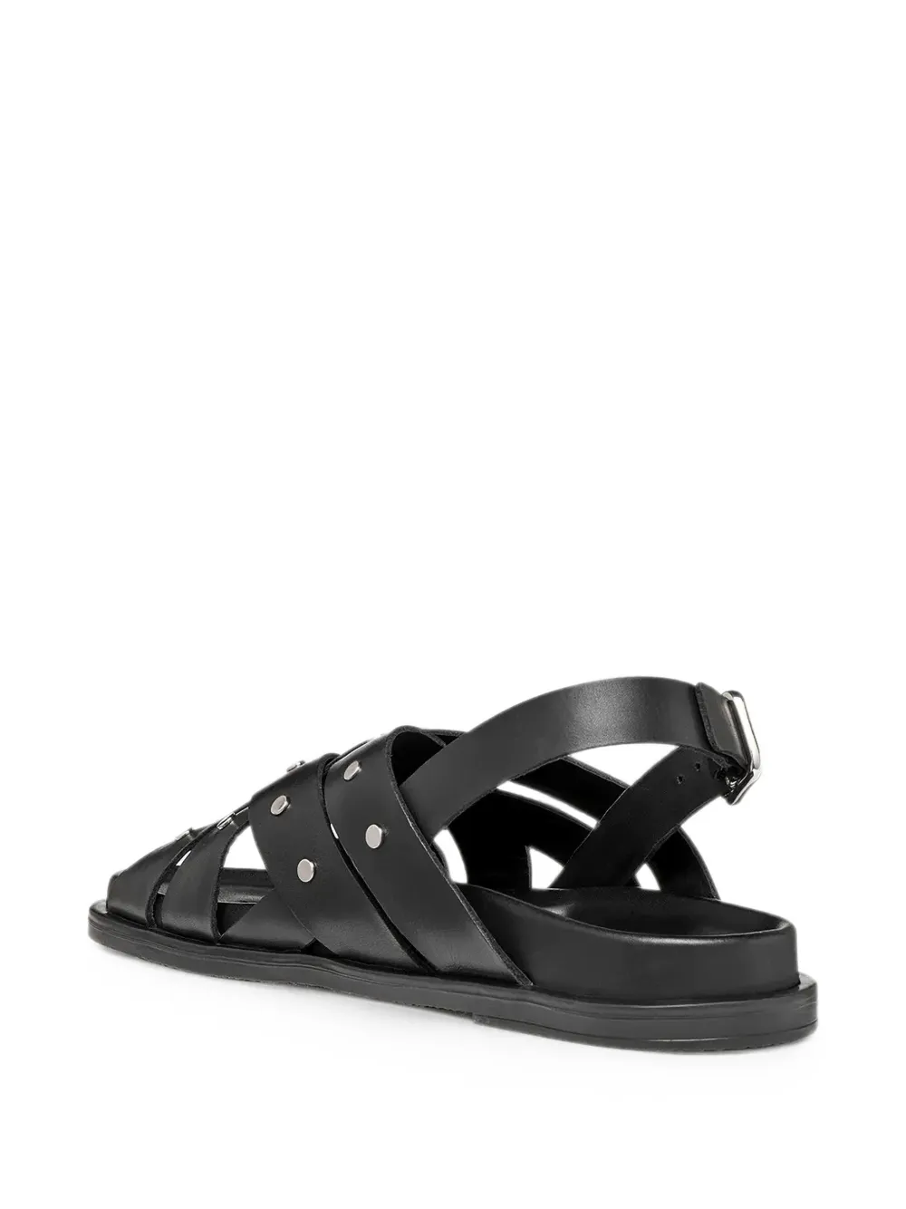 Geox Adelash sandalen met gekruiste bandjes en studs Zwart