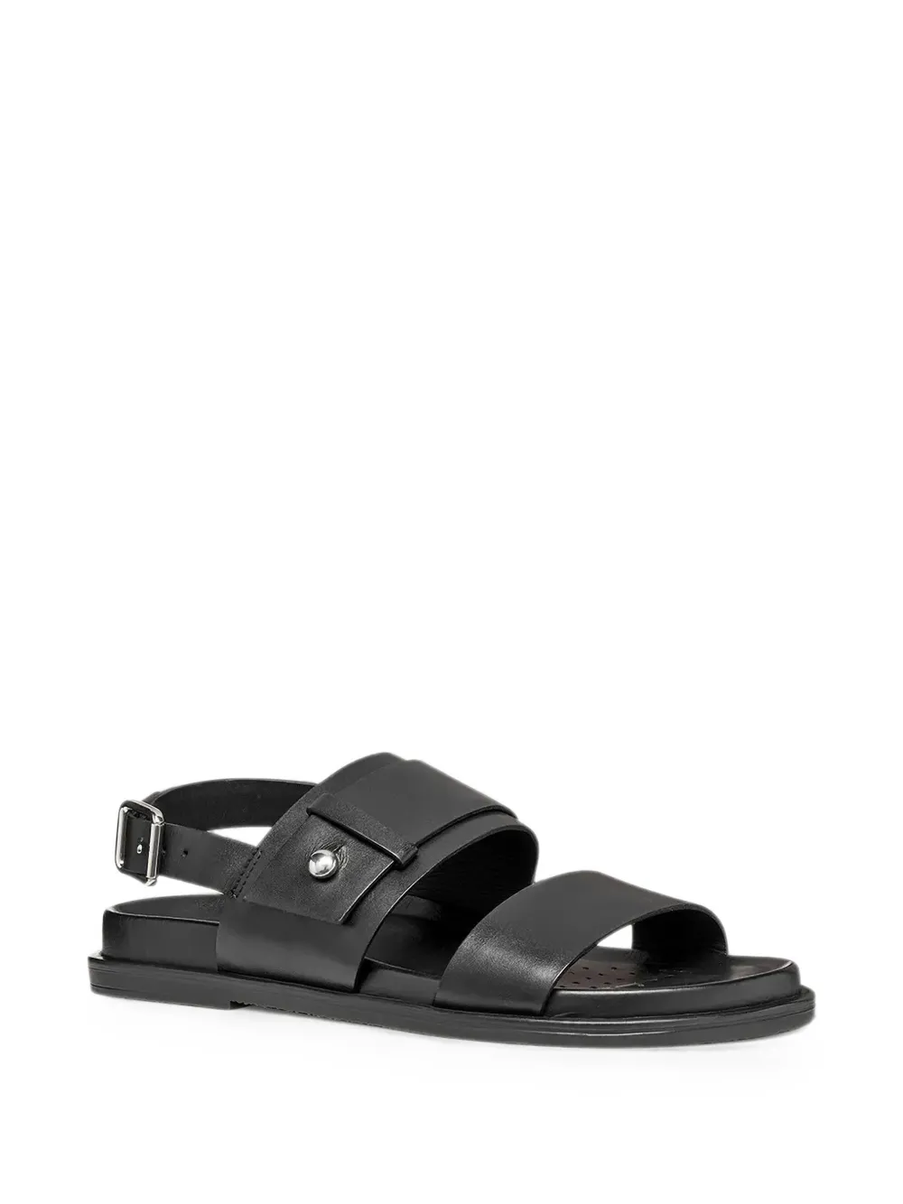 Geox Adelash sandalen met dubbele bandjes en gespsluiting Zwart
