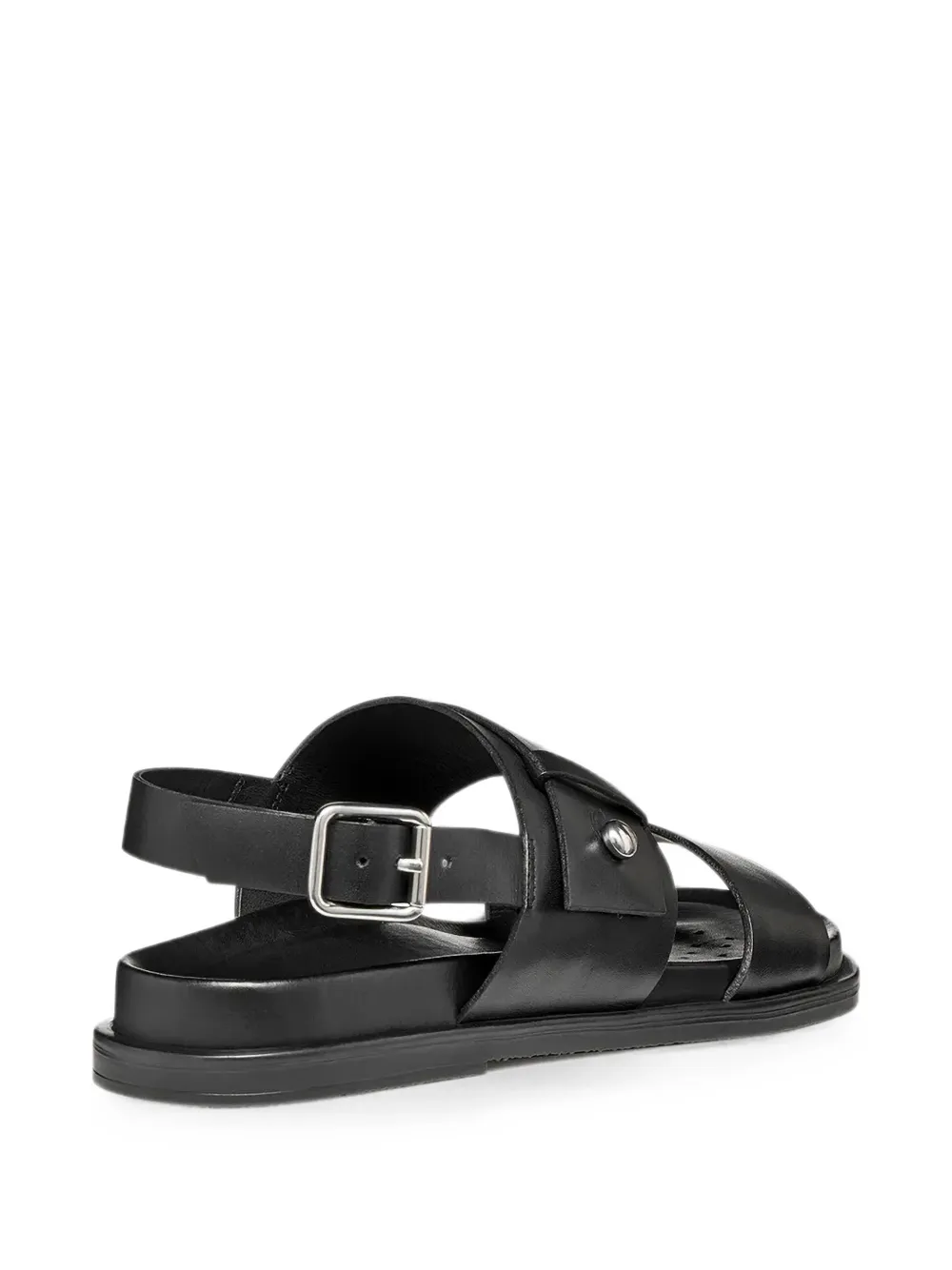 Geox Adelash sandalen met dubbele bandjes en gespsluiting Zwart