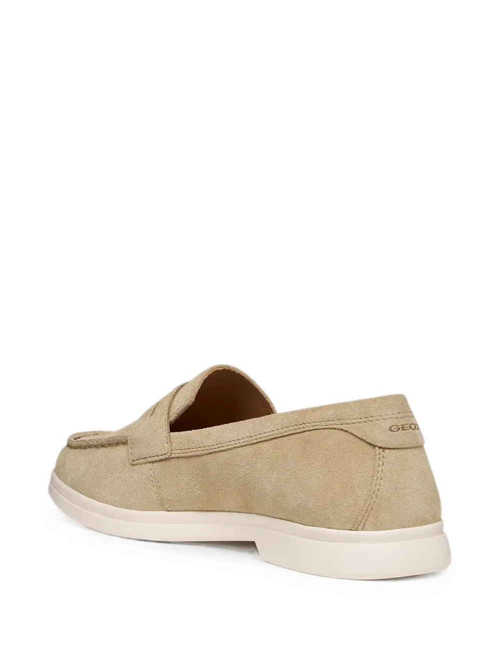 Geox Xand 3 penny loafers met amandelvormige neus Beige