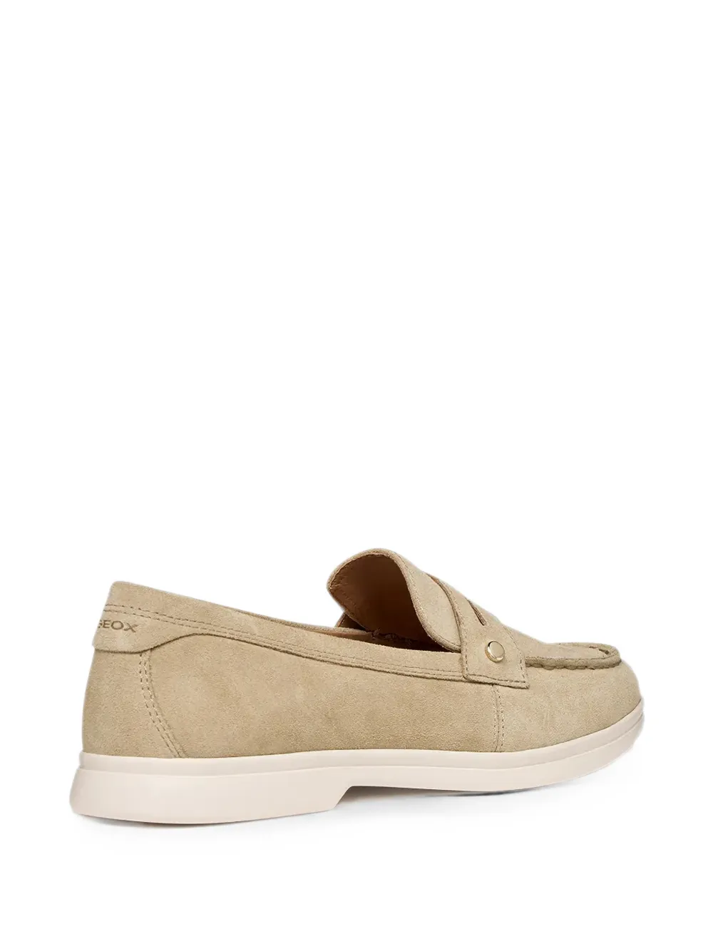 Geox Xand 3 penny loafers met amandelvormige neus Beige