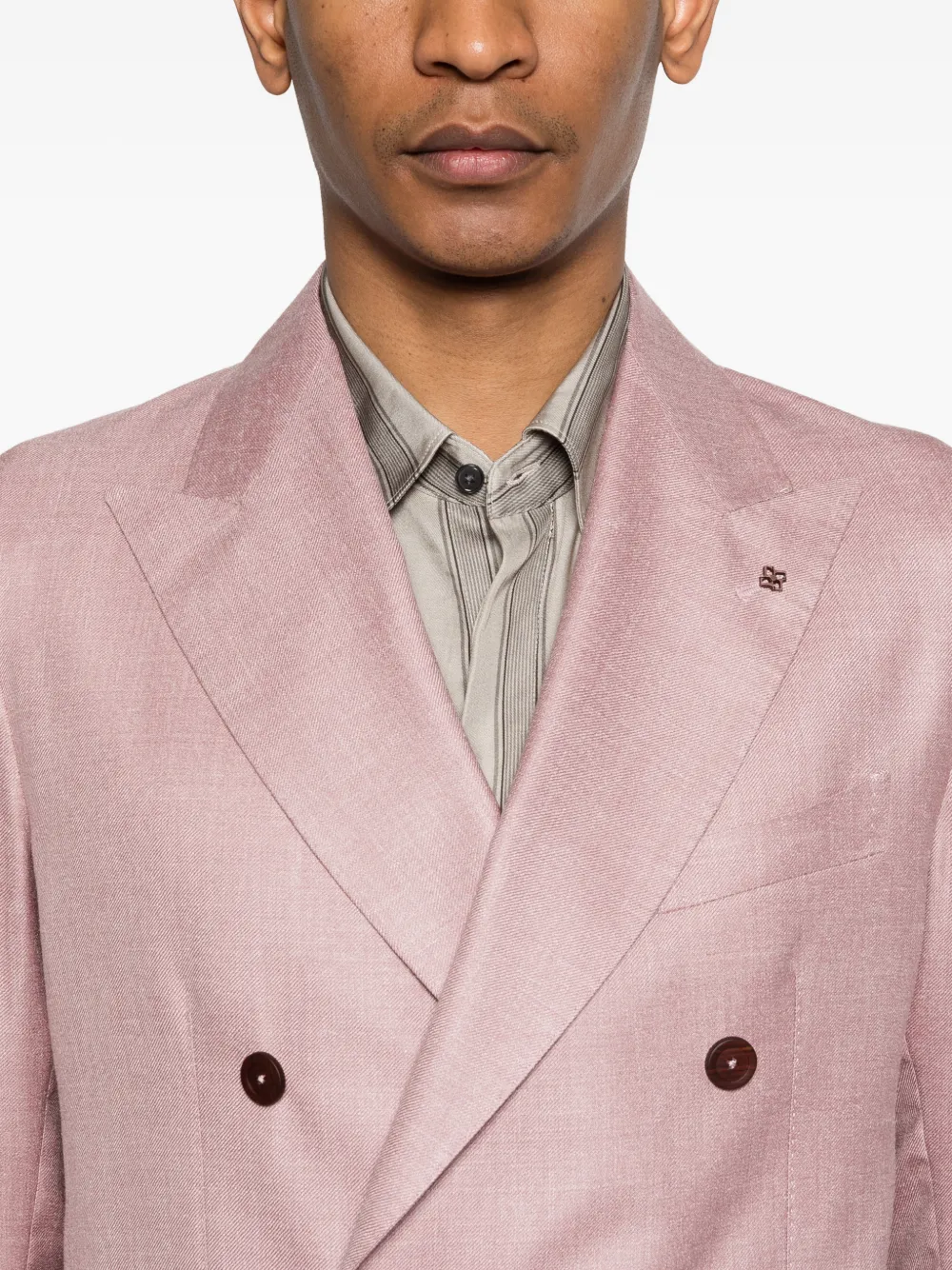 Tagliatore Blazer met dubbele rij knopen en zakken Roze