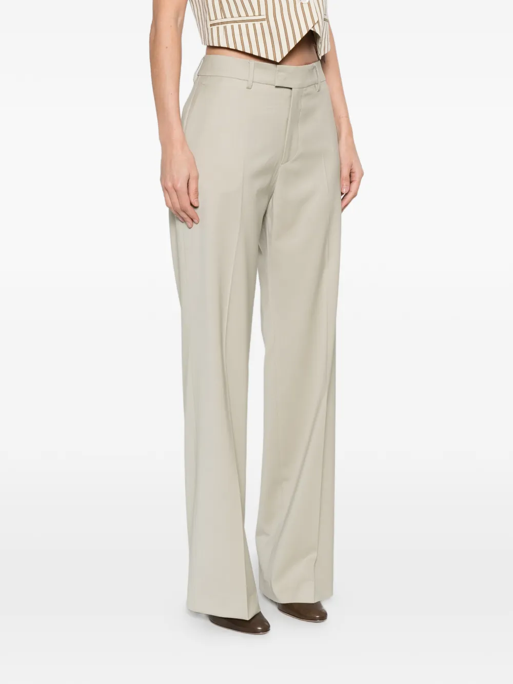  Berwich Pressed-crease Trousers - Neutrals 
