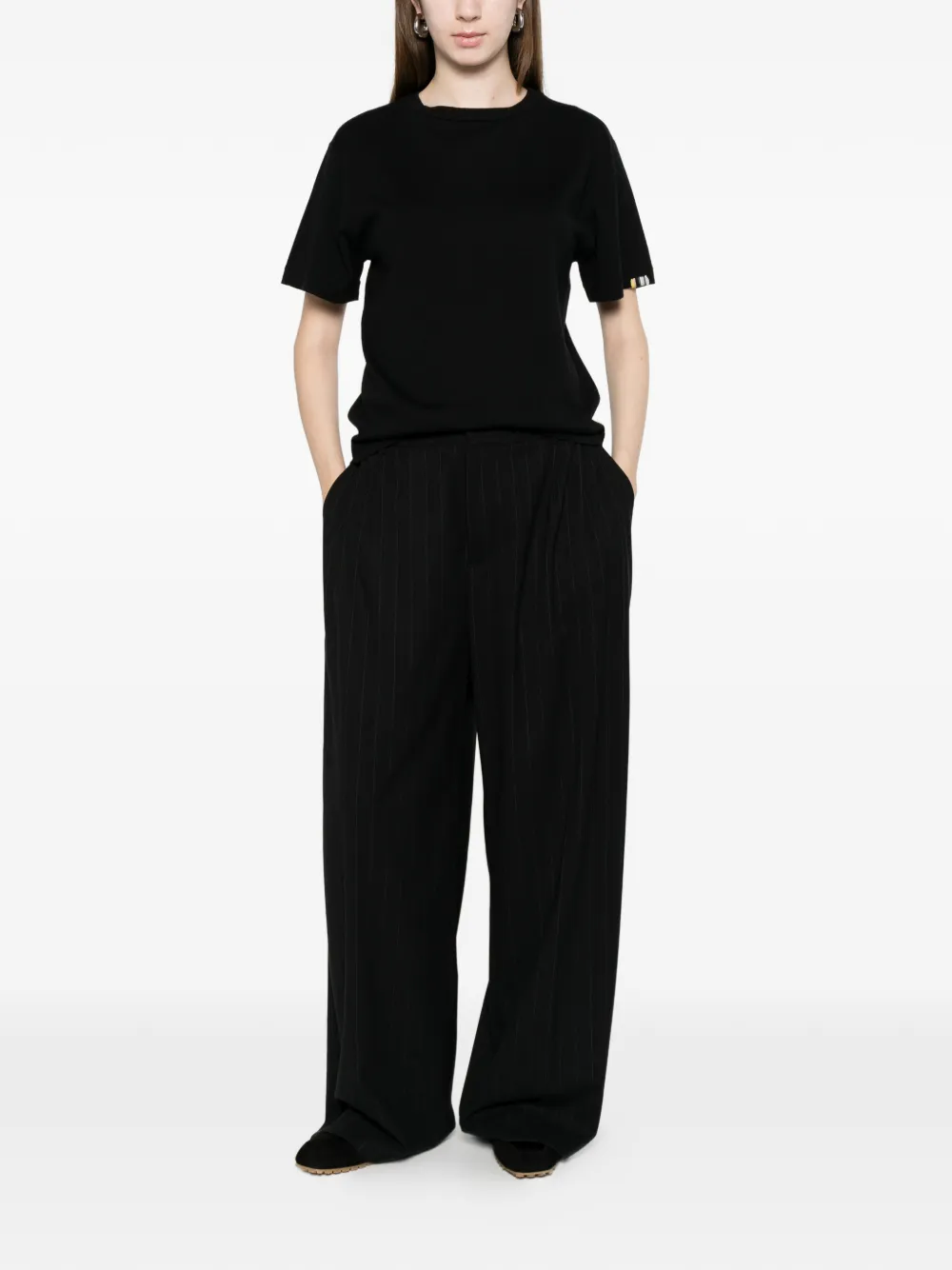  Thestroy Stripe-pattern Trousers - Black 