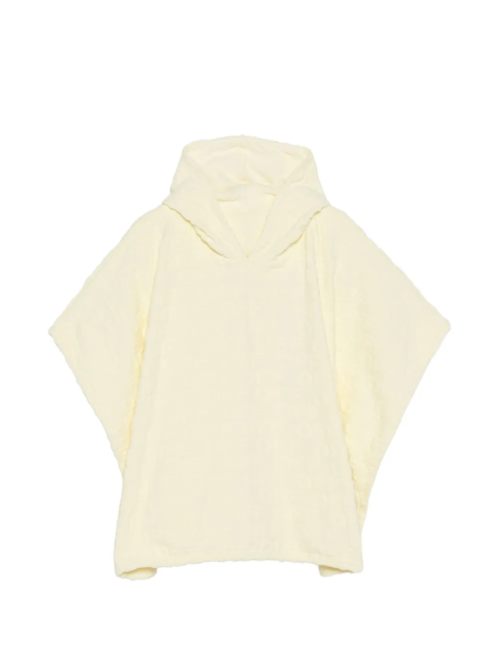 Off-White Kids hooded pattern bathrobe - Nude