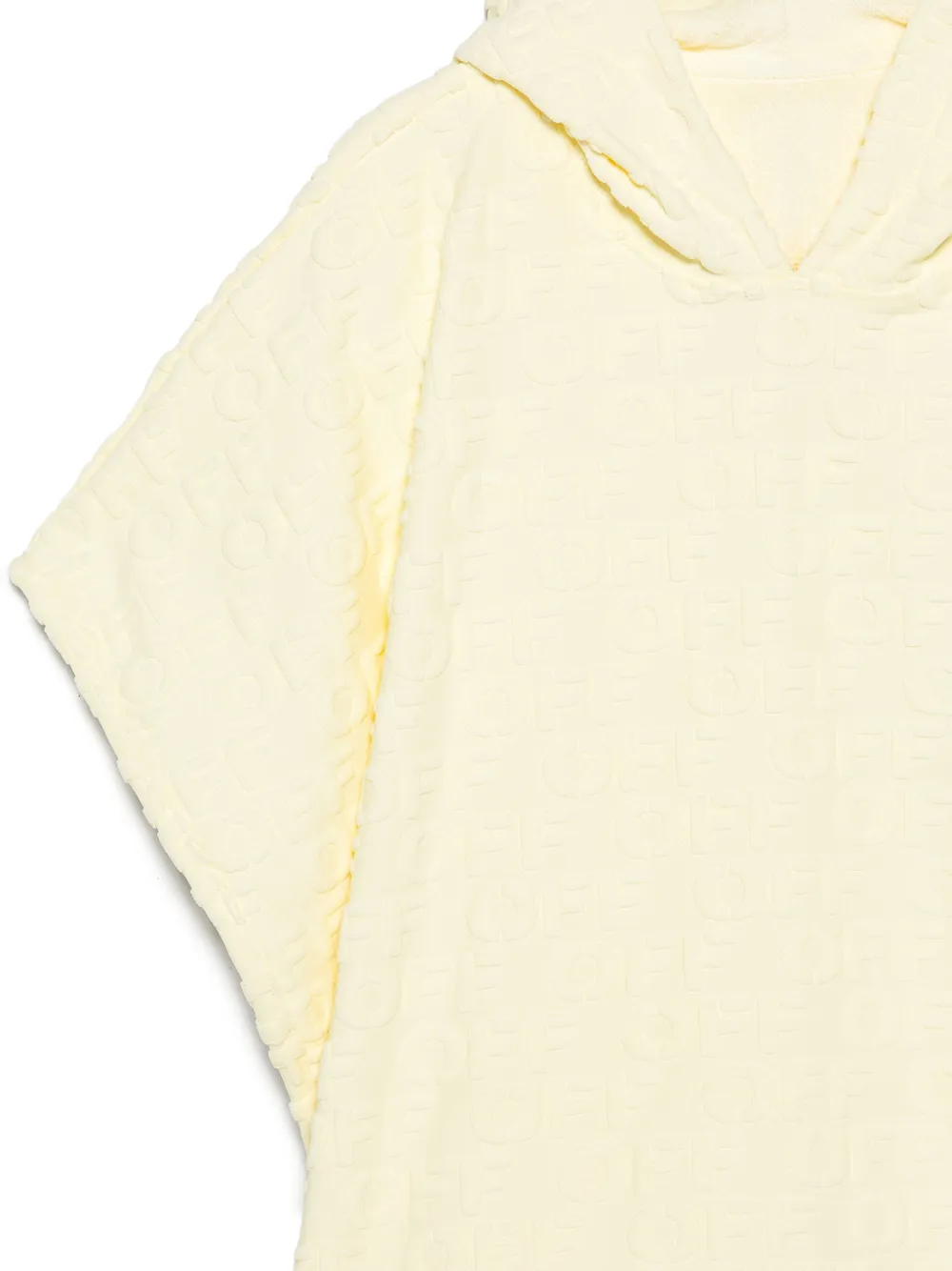 Off-White Kids Badjas met capuchon en patroon Beige