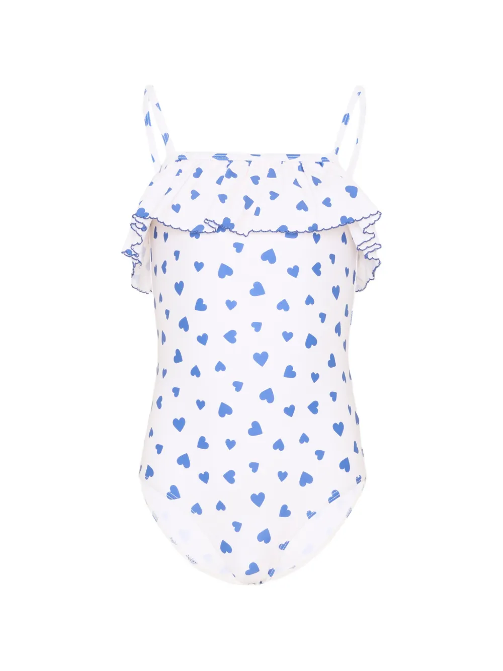 Petit Bateau ruffled heart swimsuit - Bianco