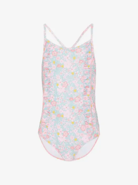 Petit Bateau ruffled floral-print swimsuit