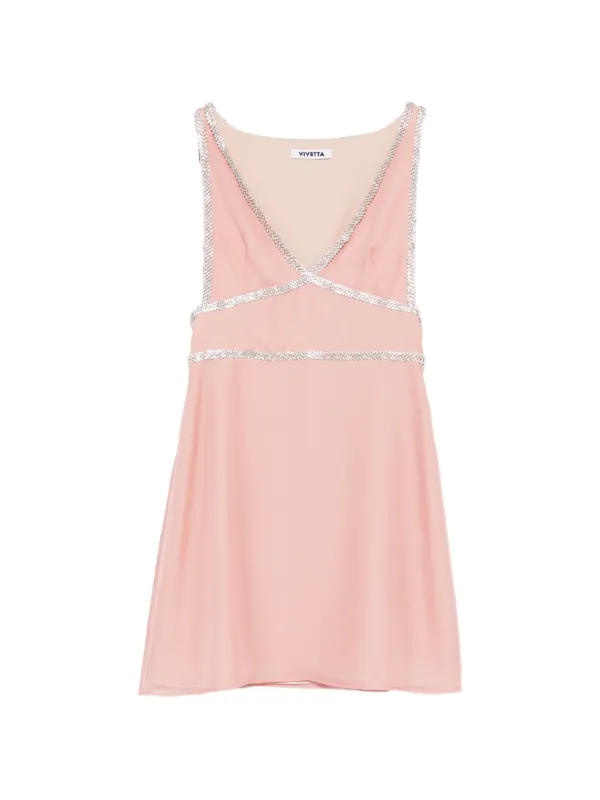 vivetta pink dress Striped Mini Dress