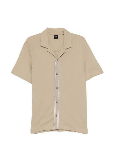 BOSS knitted button shirt