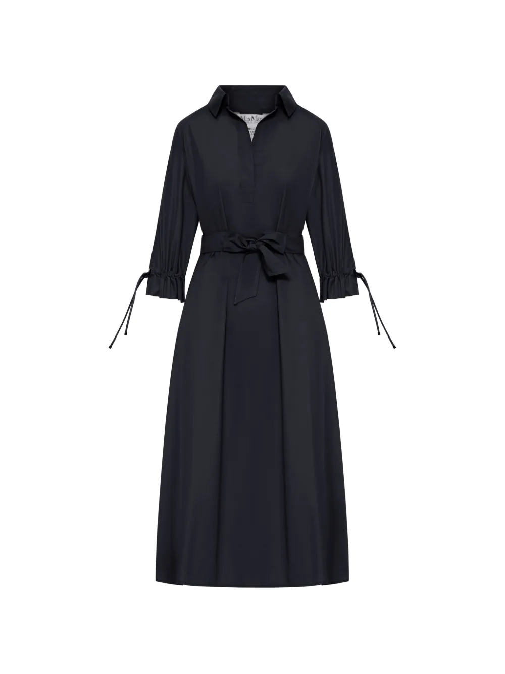 Max Mara Abito midi con cintura - Nero