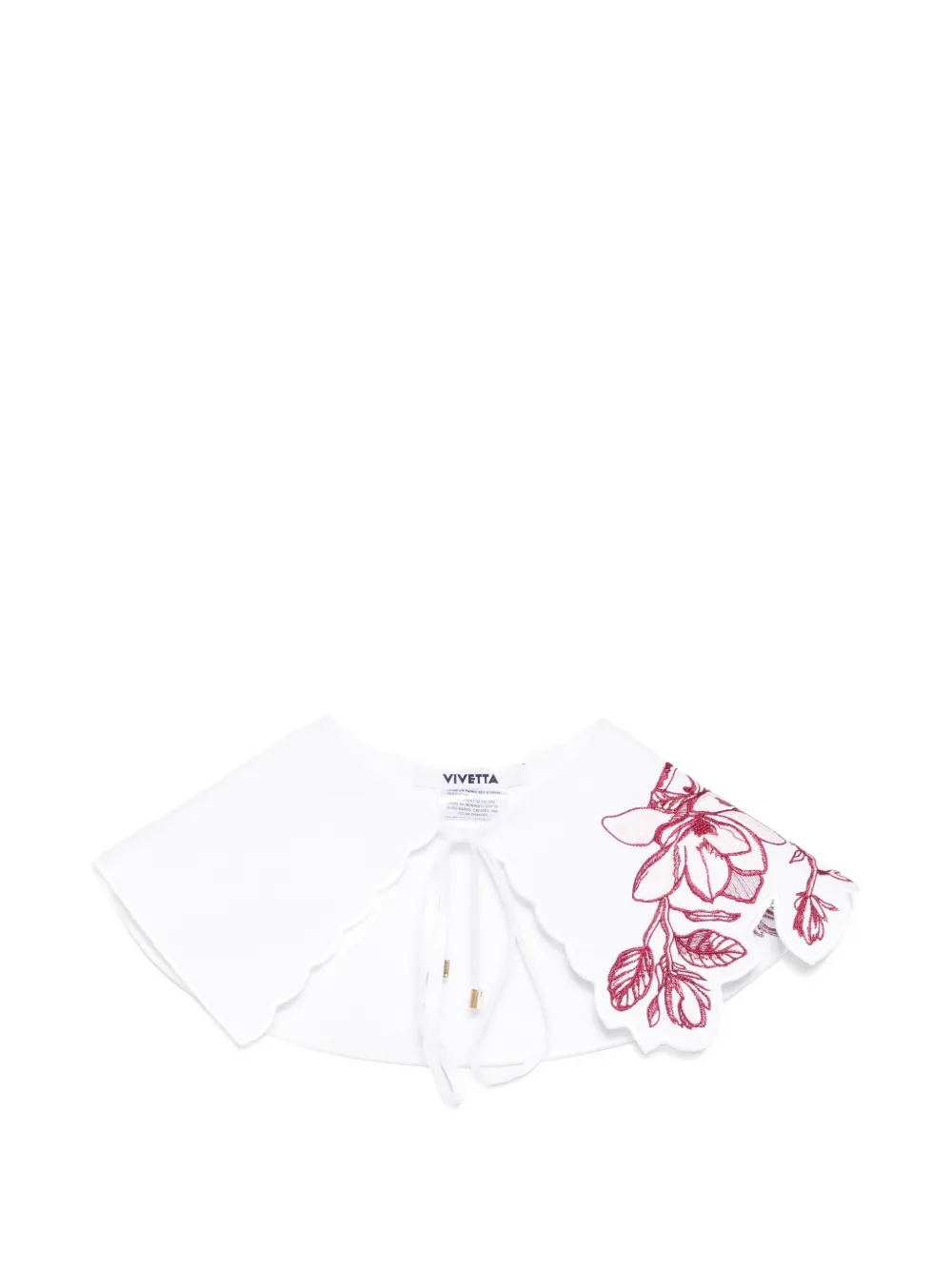 Vivetta embroidered scalloped collar - Bianco