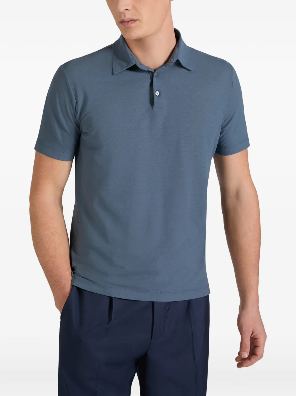  Slowear Buttoned Polo Shirt - Blue 
