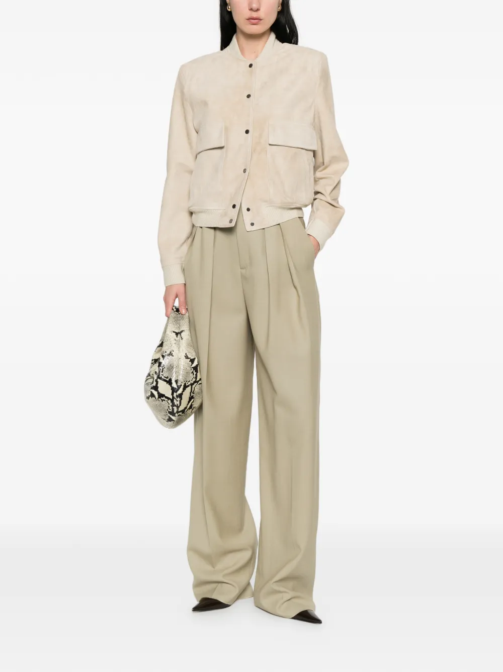  Salvatore Santoro Flap-pocket Buttoned Bomber Jacket - Neutrals 