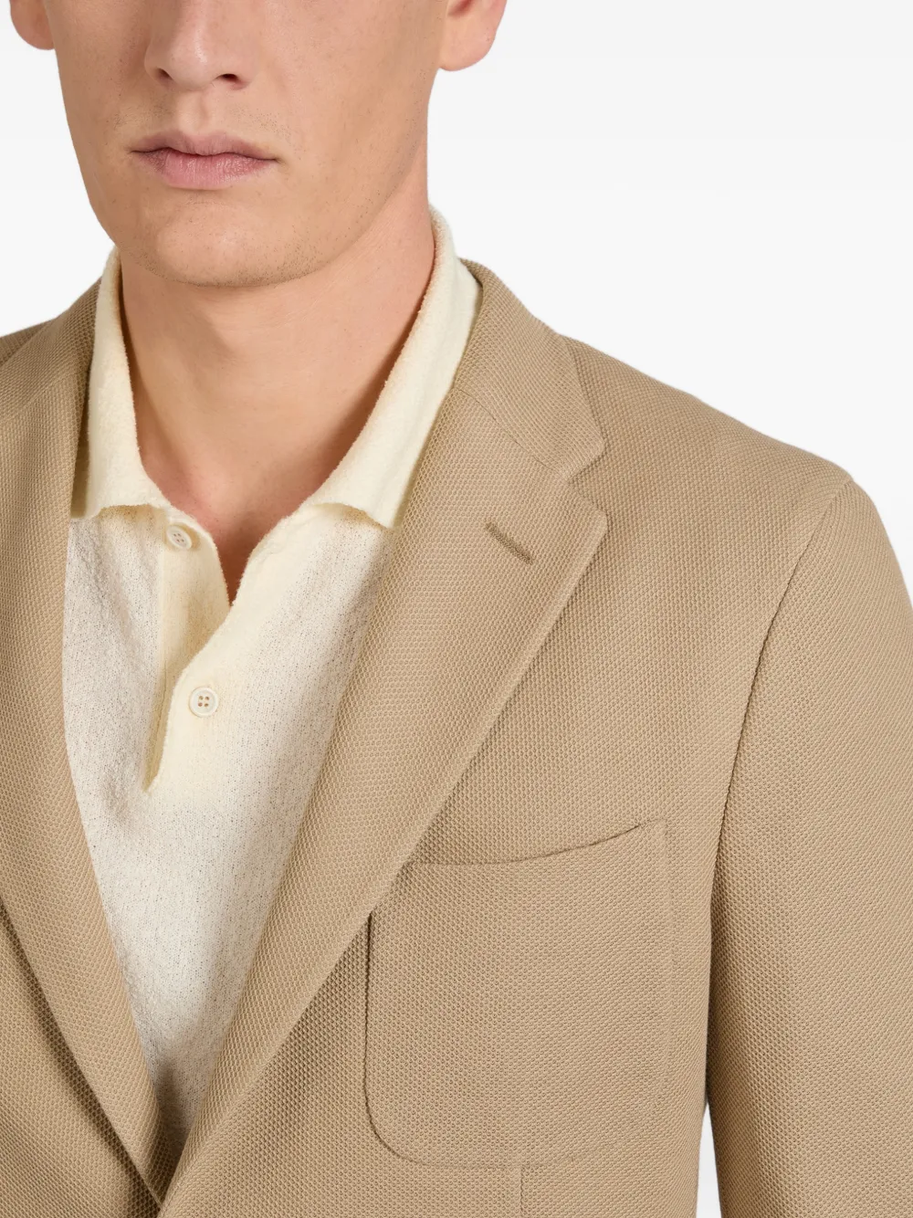 slowear Blazer met enkele rij knopen Beige