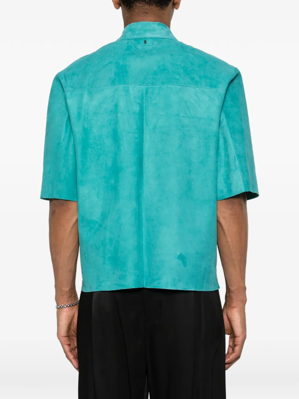 Salvatore Santoro Button-up shirtjack met korte mouwen Blauw