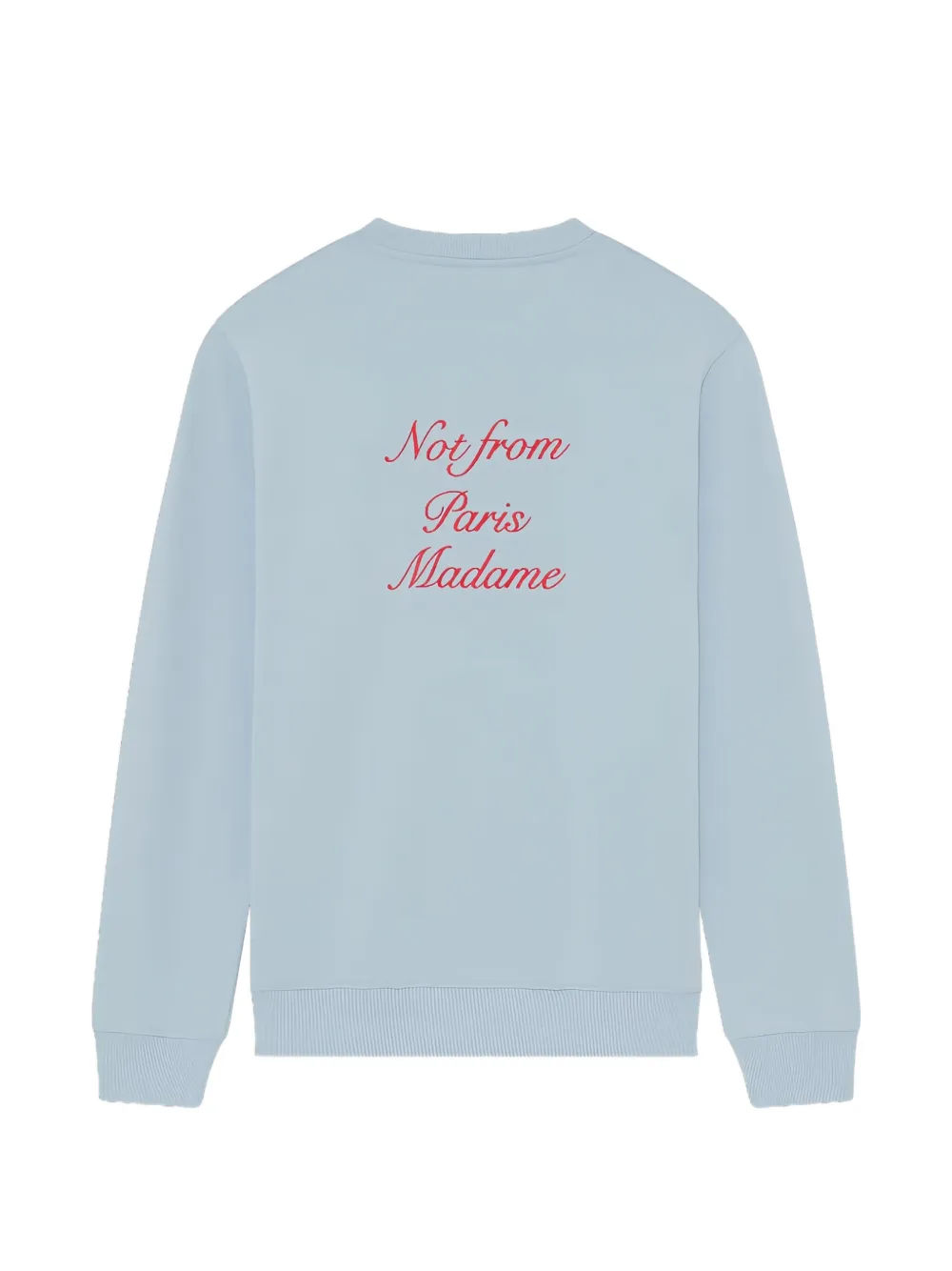 Drôle De Monsieur Sweater met tekst Blauw