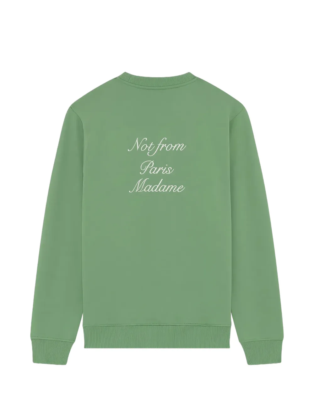 Slogan-Embroidered Sweatshirt