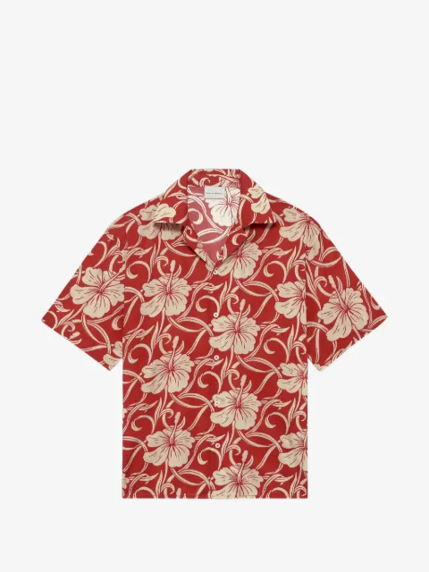 Drôle De Monsieur hibiscus-monogram print shirt