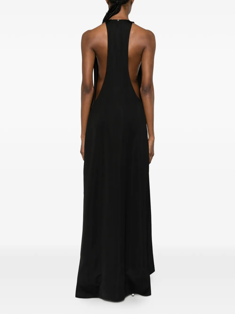 Sportmax Spsdolmen maxi-jurk met halternek Zwart