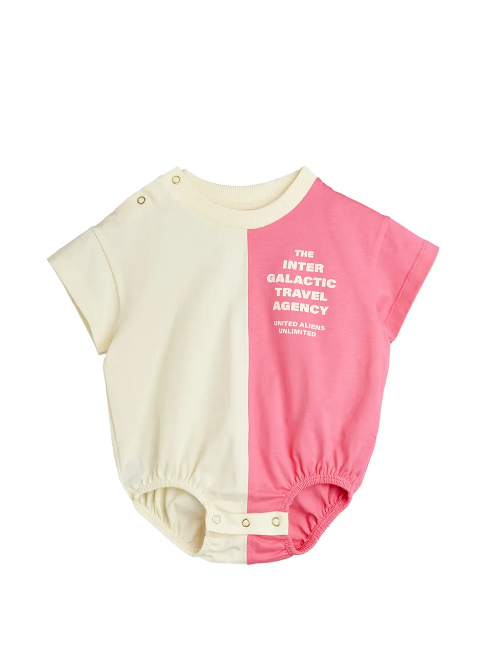 Mini Rodini graphic short-sleeve body - Toni neutri