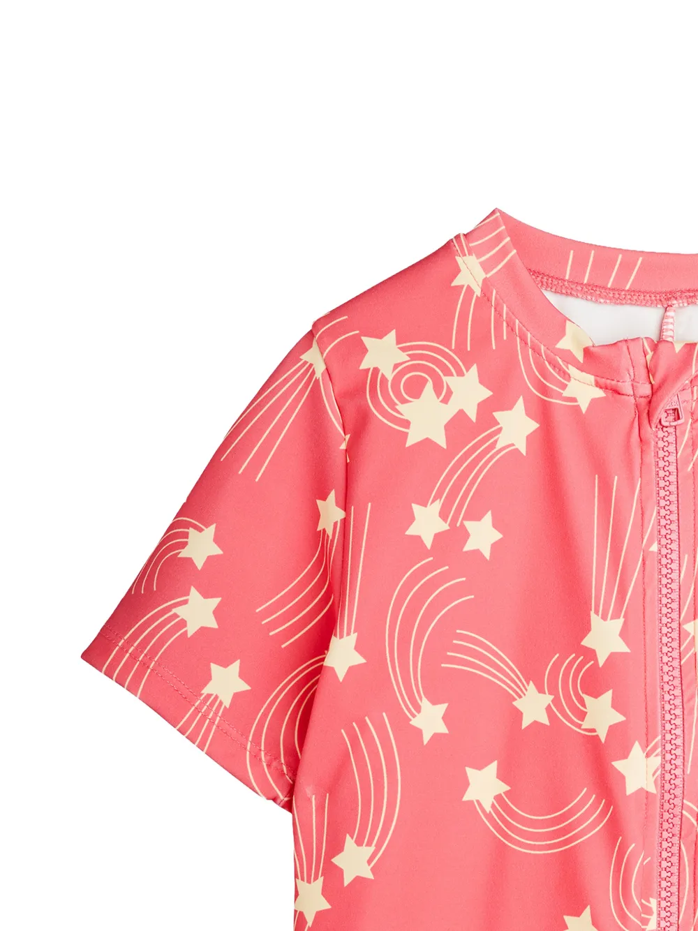 Mini Rodini Zonbescherming met korte mouwen en print Roze