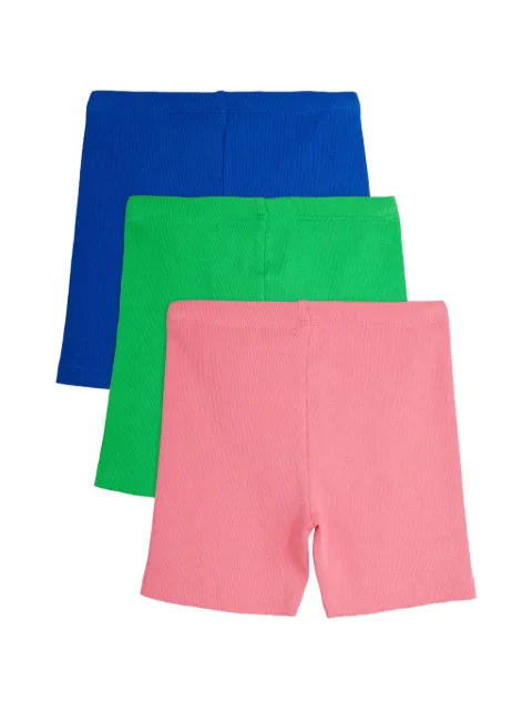 Mini Rodini logo-patch shorts (set of three)