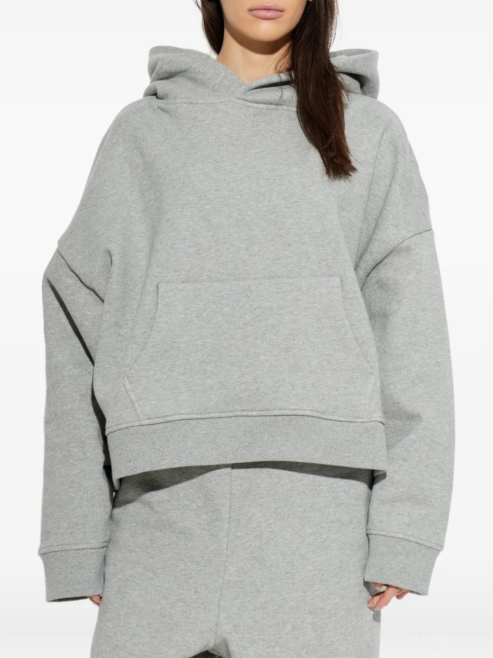 Entire Studios Mélange-effect Hoodie In Gray