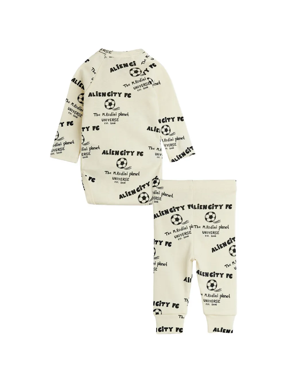  Mini Rodini Body And Trousers Set (set Of Two) - Neutrals 