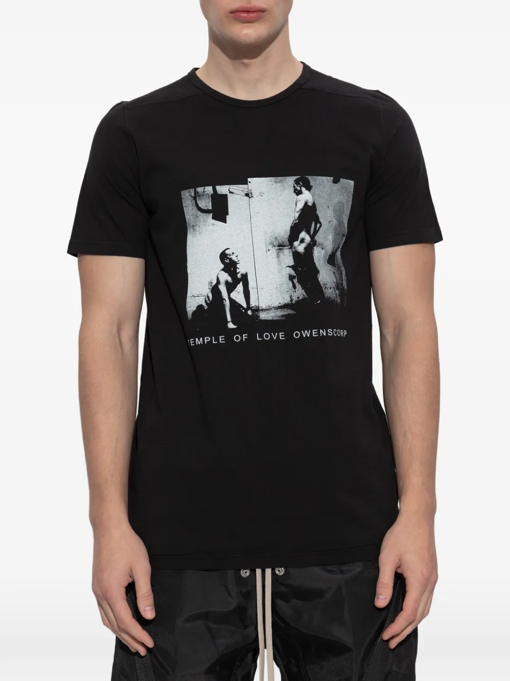 Rick Owens DRKSHDW T-shirt met print en ronde hals Zwart