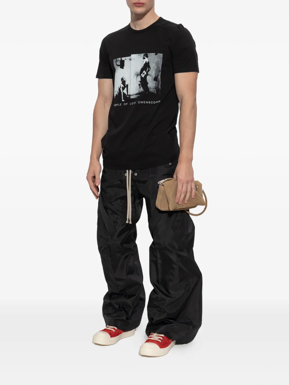 Rick Owens DRKSHDW T-shirt met print en ronde hals Zwart