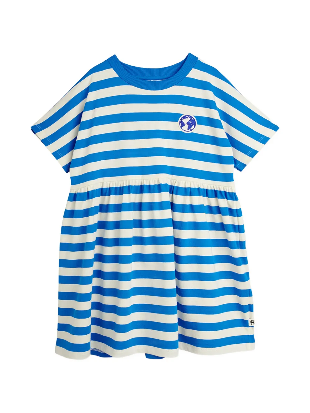 Mini Rodini Earth striped patch dress - Blu