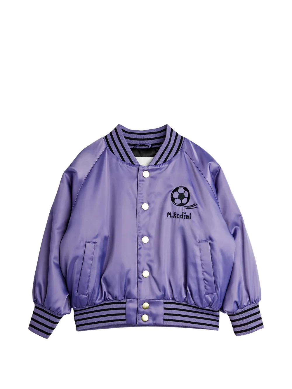 Mini Rodini embroidery striped bomber jacket - Viola