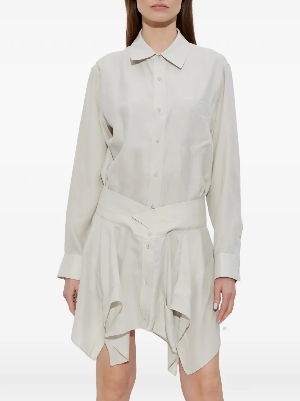 Alexander Wang Mini-jurk in blousestijl Beige