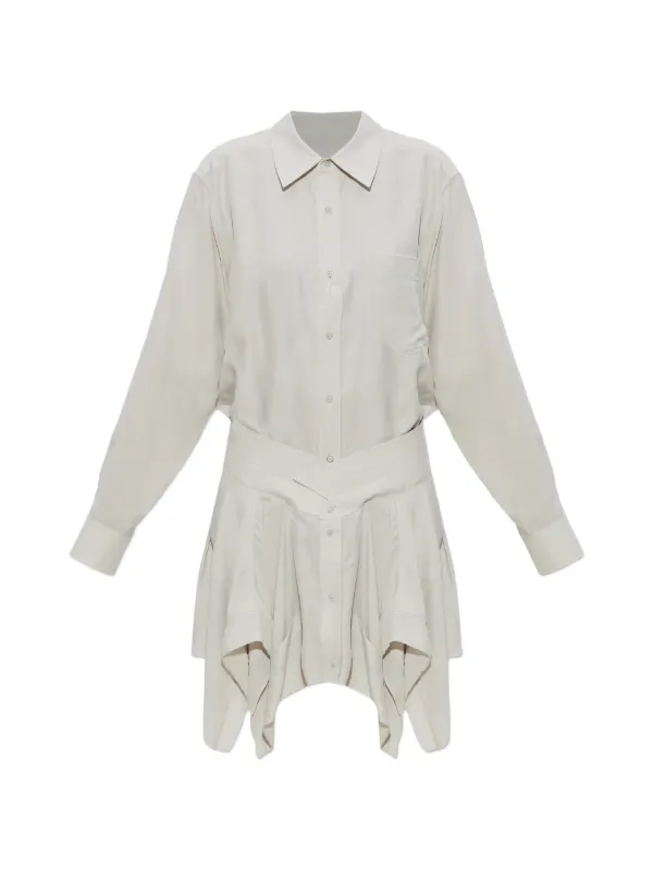 Alexander Wang shirt-style Mini Dress | Neutrals | FARFETCH BH