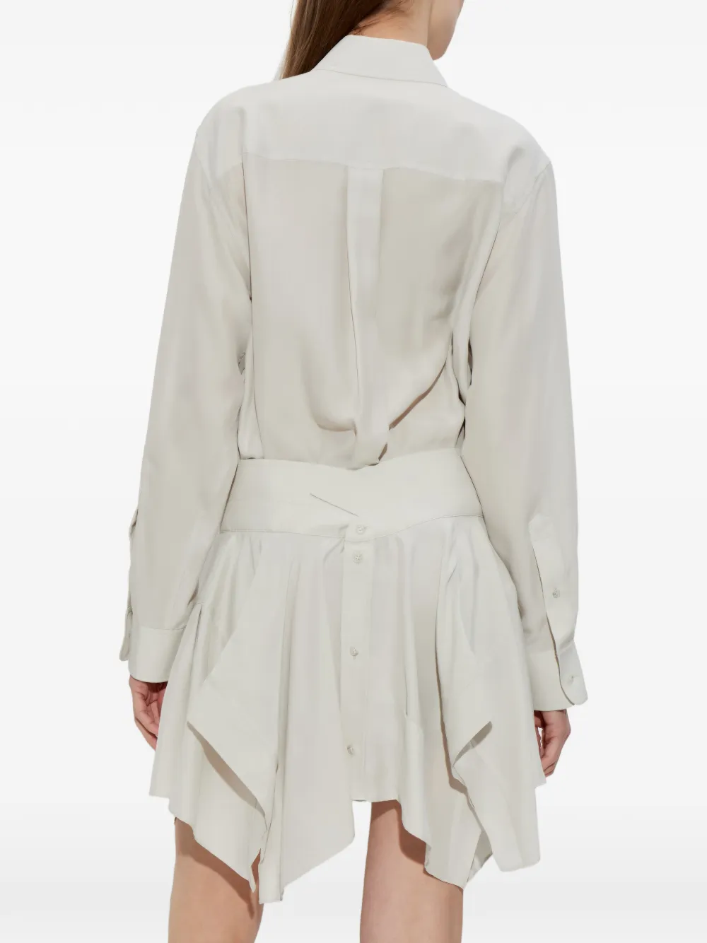 alexander wang mini shirt dress Alexander Wang Smocked Mini Shirt Dress | White