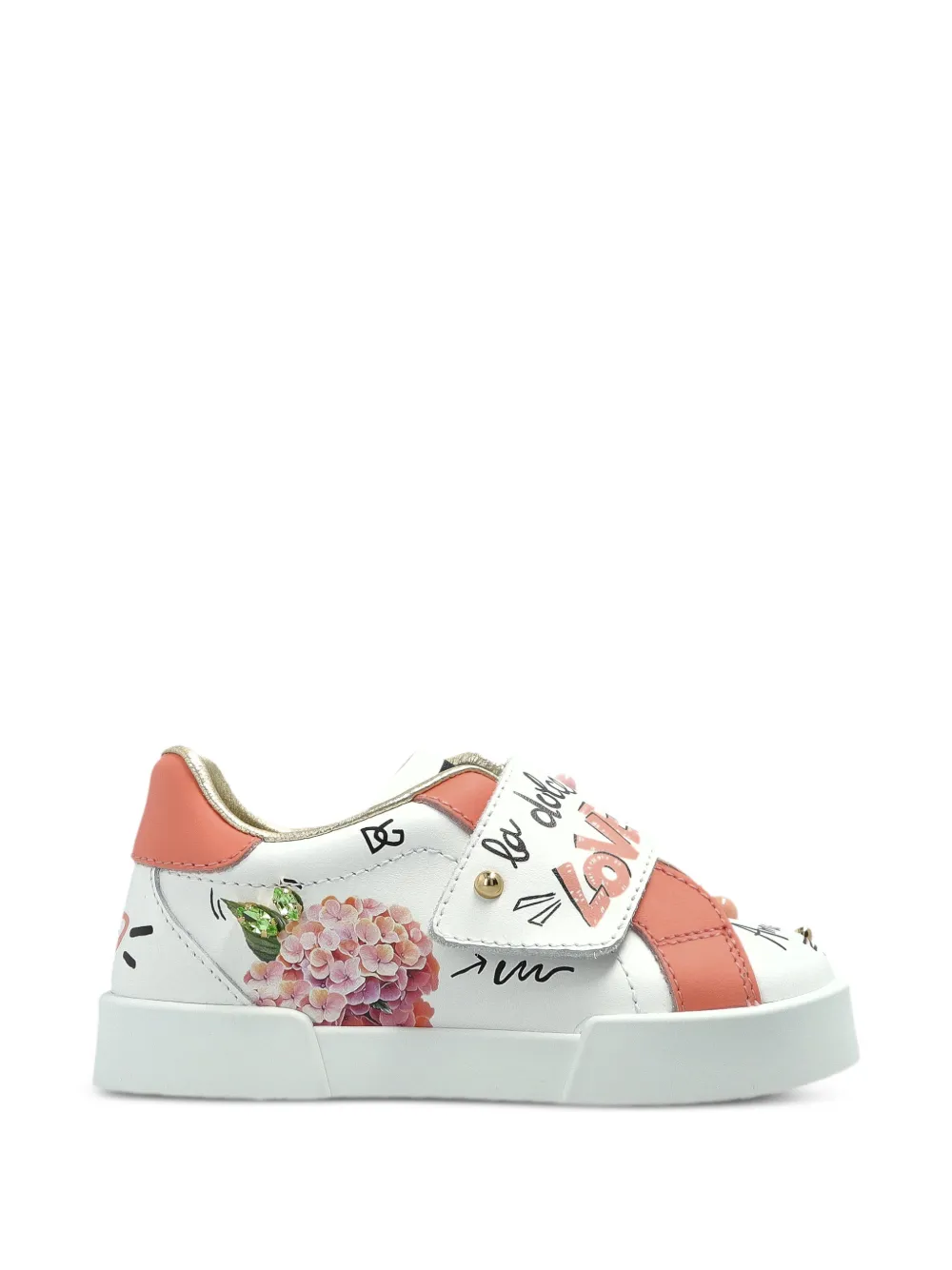 Dolce & Gabbana Kids touch-strap sneakers Wit