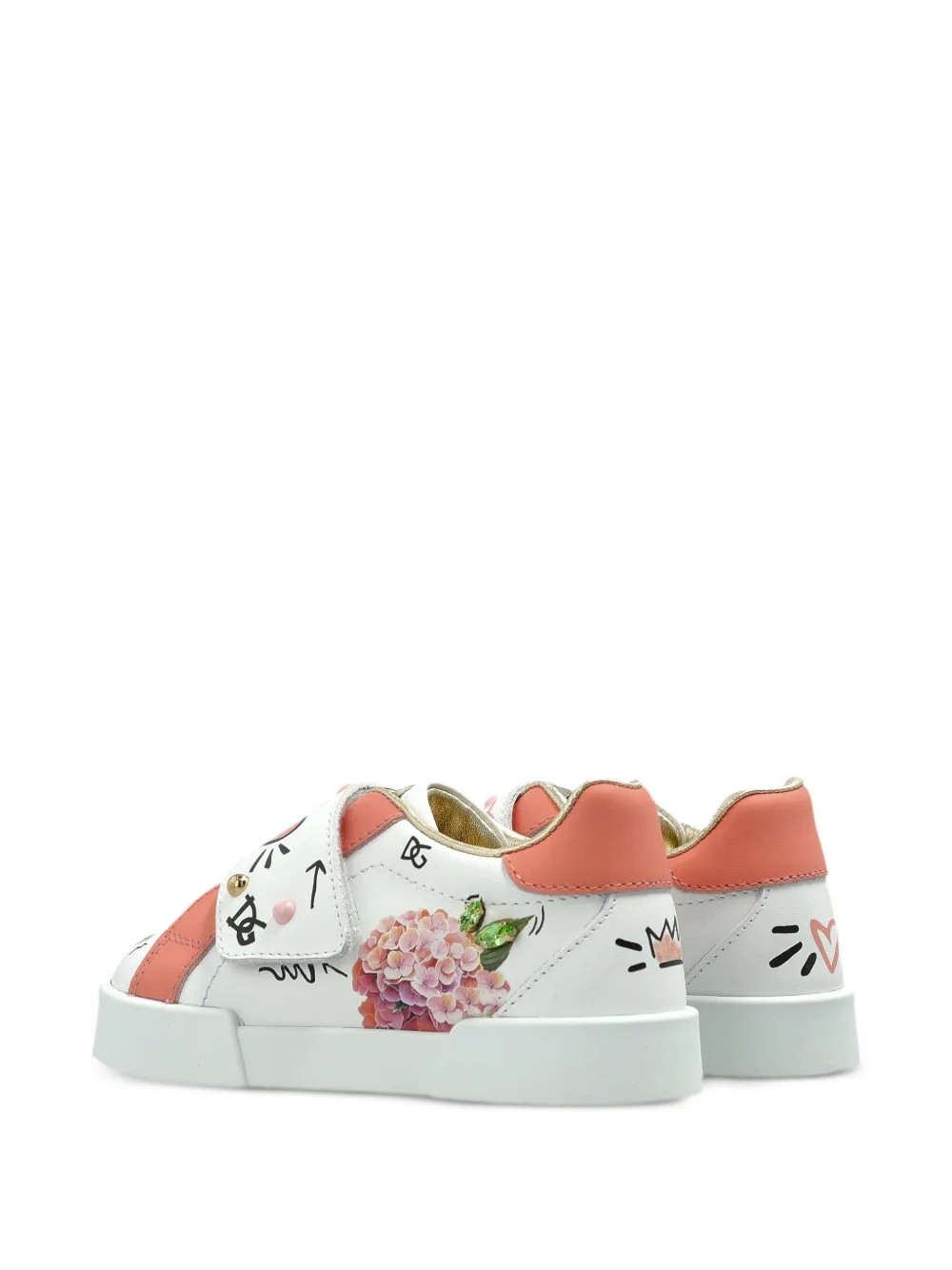 Dolce & Gabbana Kids touch-strap sneakers Wit