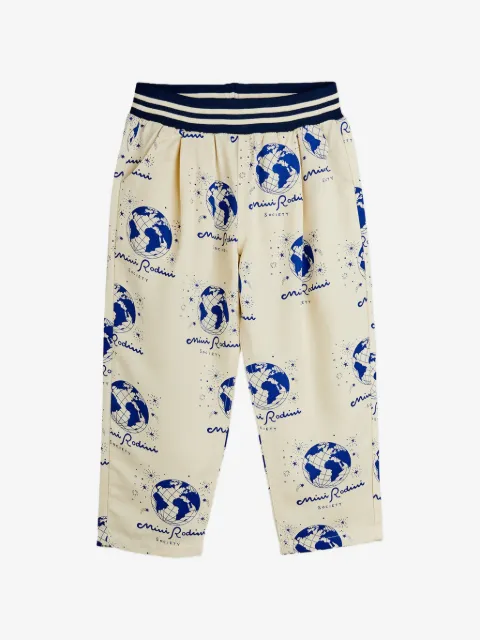 Mini Rodini Society print striped trousers