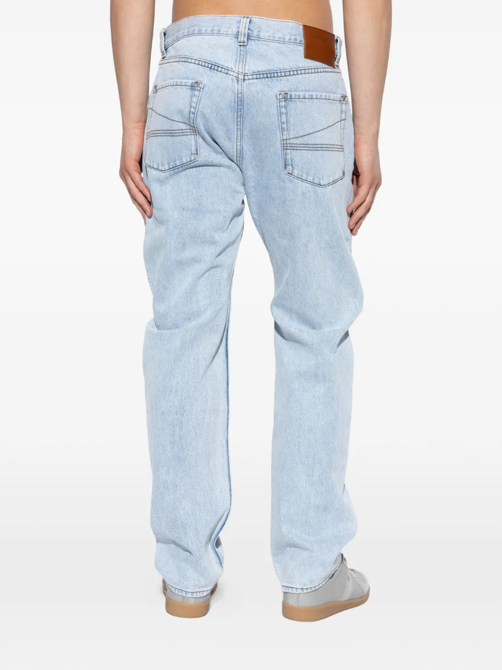 ENTIRE STUDIOS Jeans met logopatch Blauw