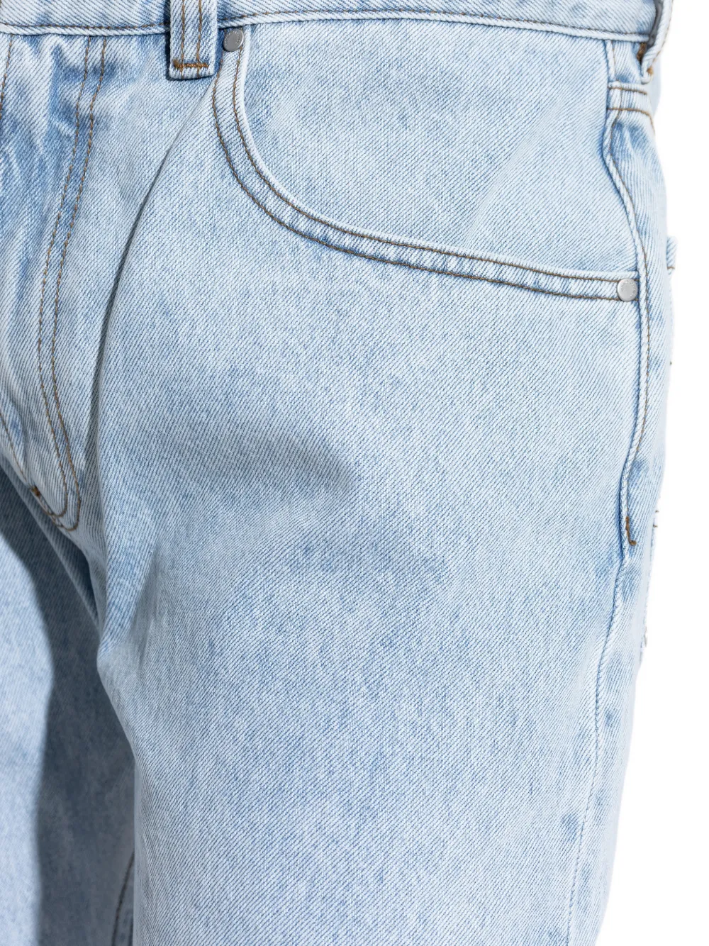 ENTIRE STUDIOS Jeans met logopatch Blauw