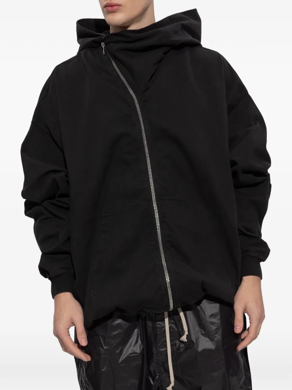 Rick Owens DRKSHDW Mountain Hun zip-up Hoodie | Black | FARFETCH