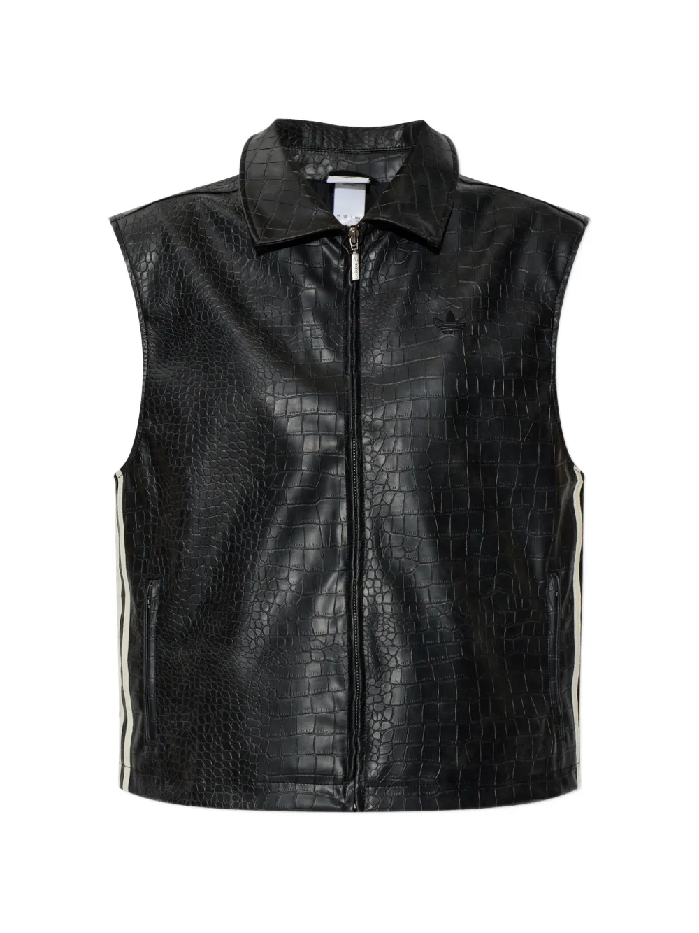 adidas crocodile-effect gilet - Nero