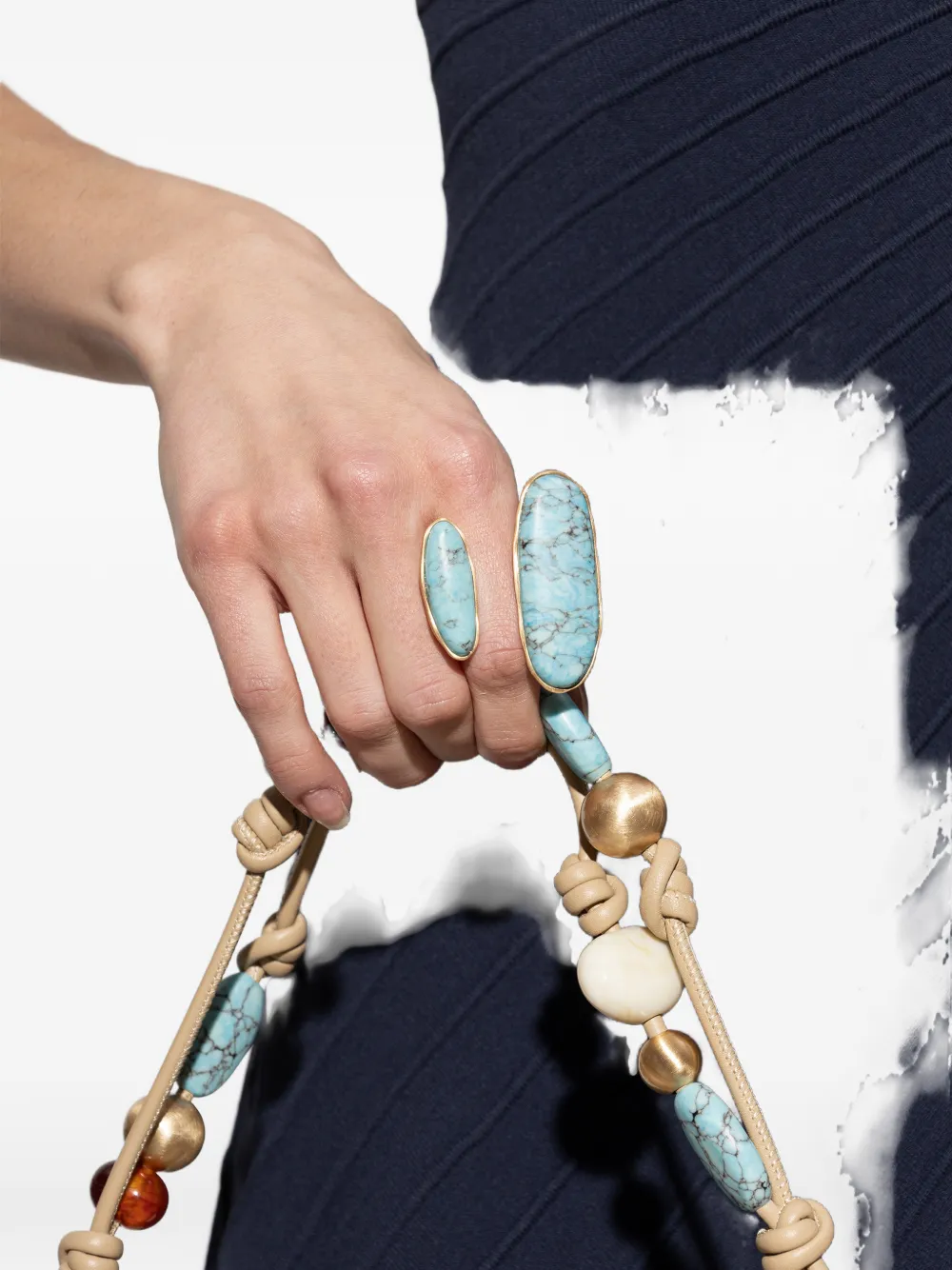 Cult Gaia Ami turquoise ring - Oro