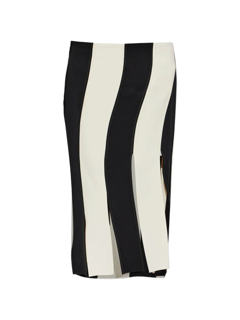 ENTIRE STUDIOS striped midi skirt - Nero