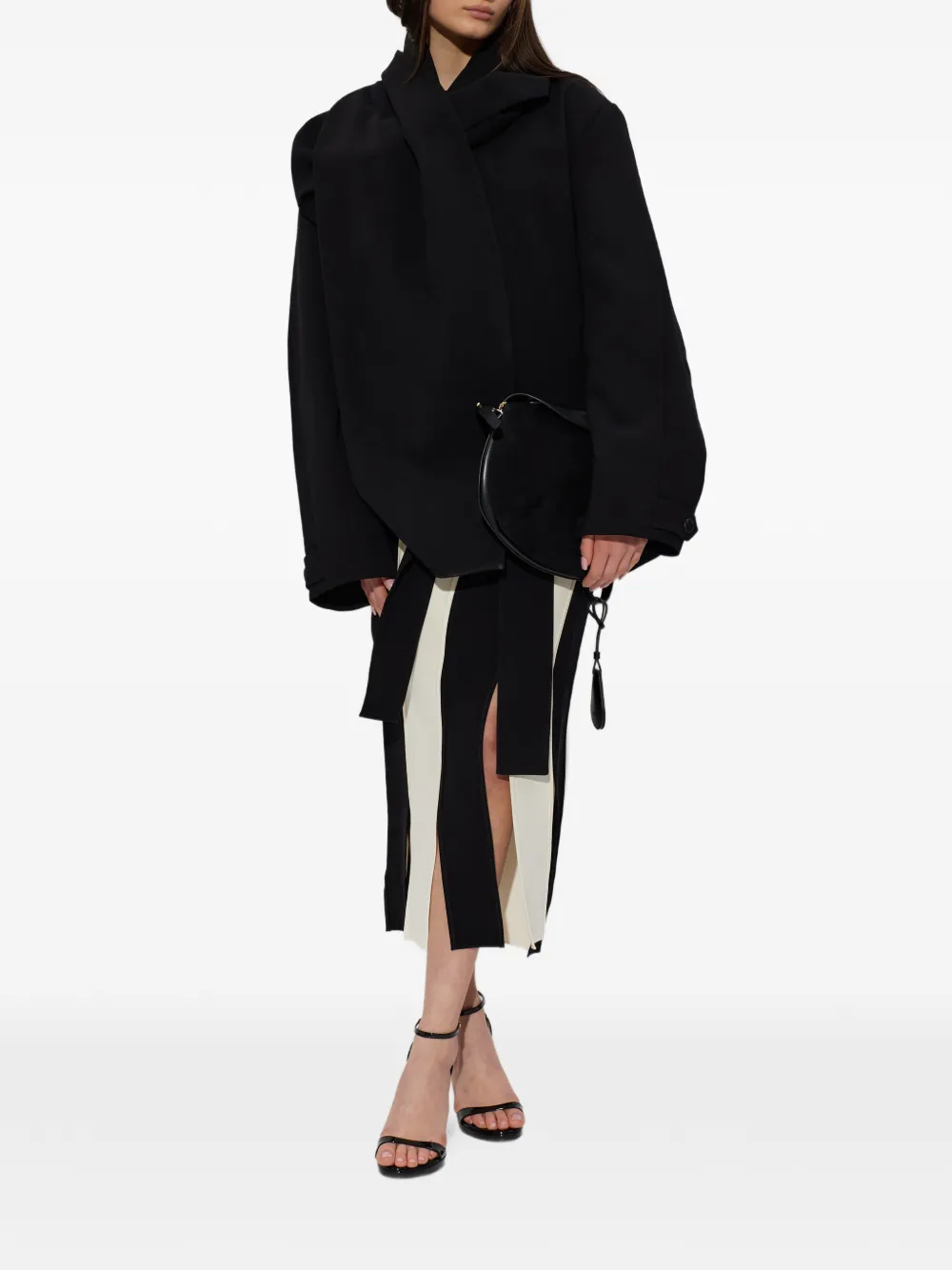  Entire Studios Striped Midi Skirt - Black 