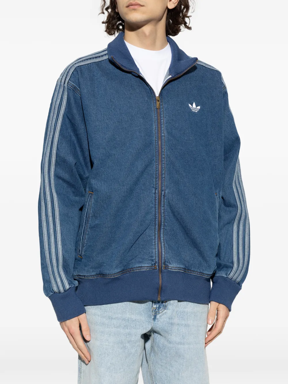 adidas Adicolor Denim Firebird sweater Blauw